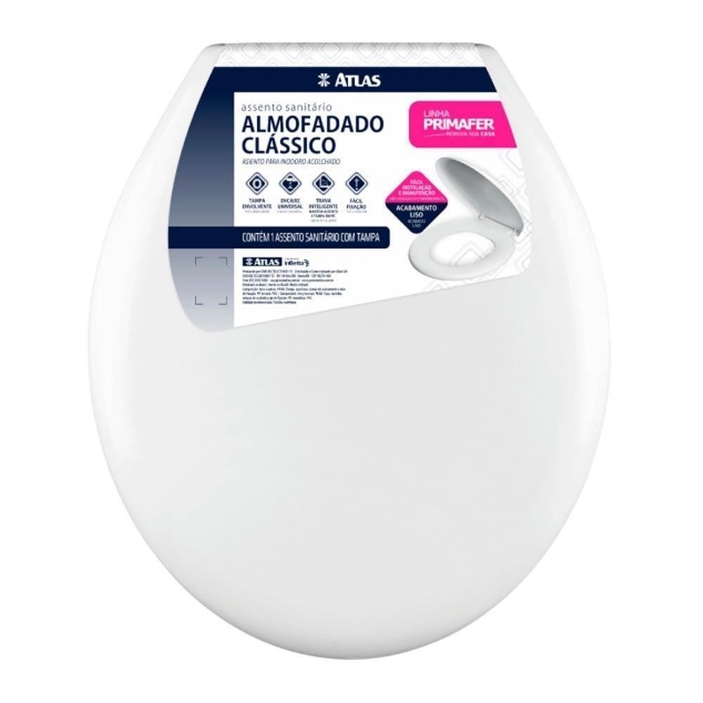 ASSENTO SANITÁRIO ALMOFADADO CLÁSSICO BRANCO PR1063-2 - PRIMAFER - ATLAS