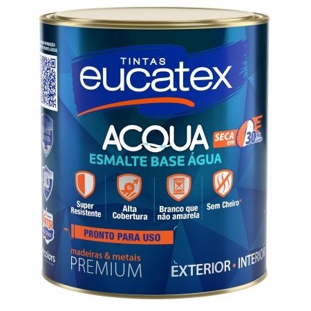 ESMALTE SINTÉTICO BRANCO ACETINADO BASE DE ÁGUA ACQUA - 3.6L - EUCATEX
