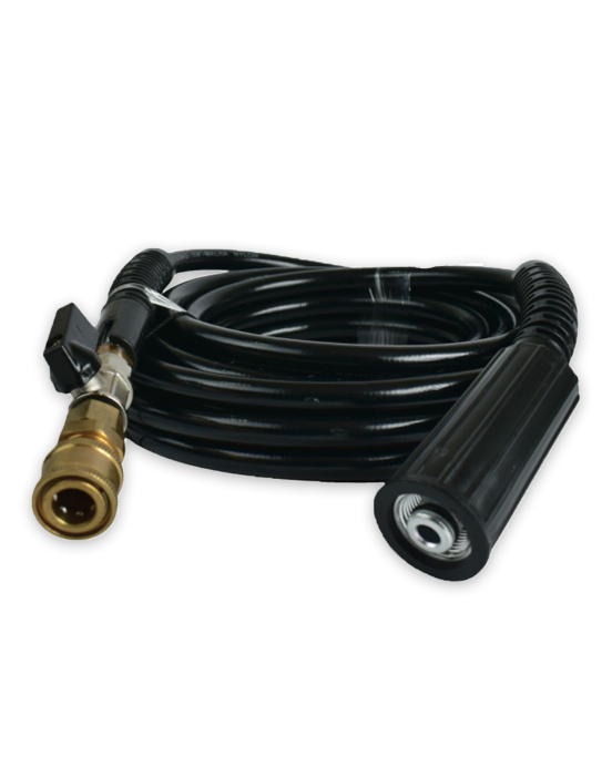 MANGUEIRA PARA LAVADORA ALTA PRESSÃO, TRAMA DE NYLON COM ENGATE RÁPIDO E REGISTRO - 7M - SIGMA TOOLS