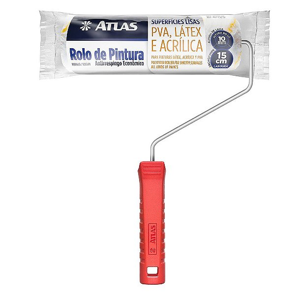 ROLO DE LÃ ANTIRRESPINGO ECONÔMICO 15 CM 10 MM - 773/15 - ATLAS