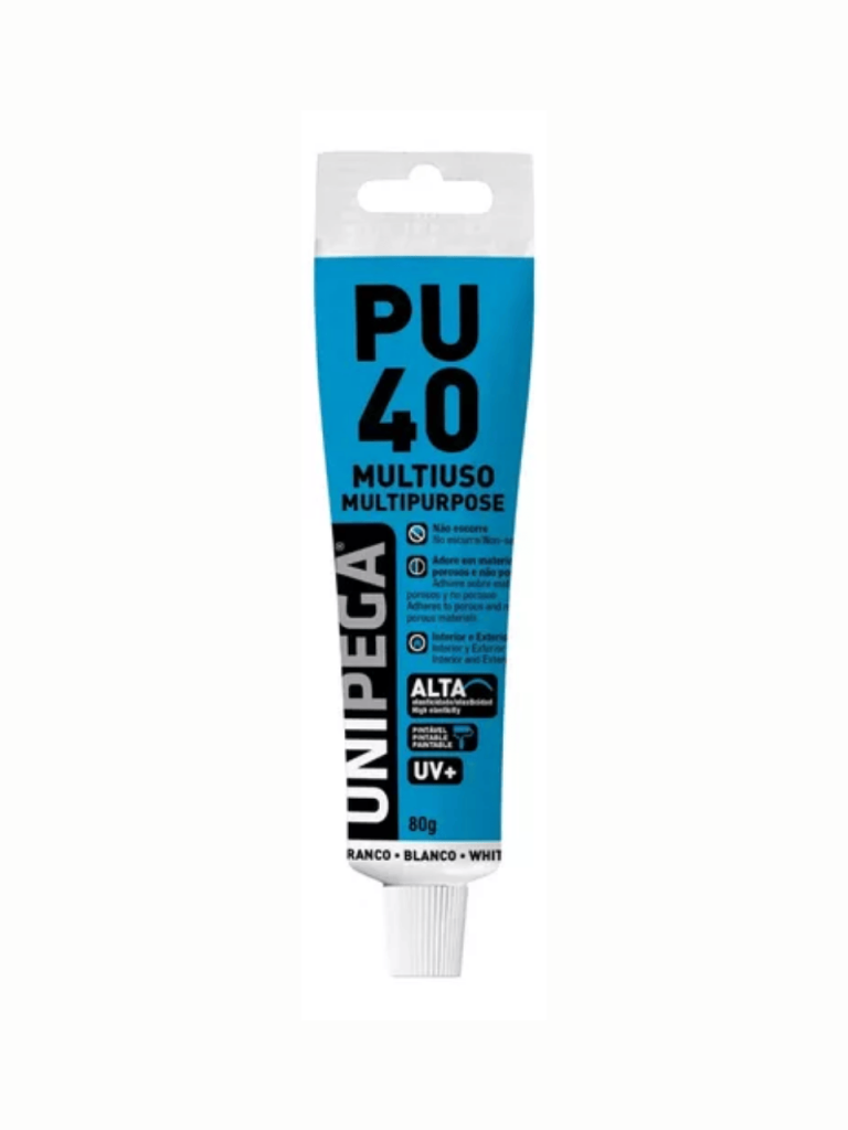 SELANTE ADESIVO MULTIUSO PU40 BRANCO - 50ML - UNIPEGA