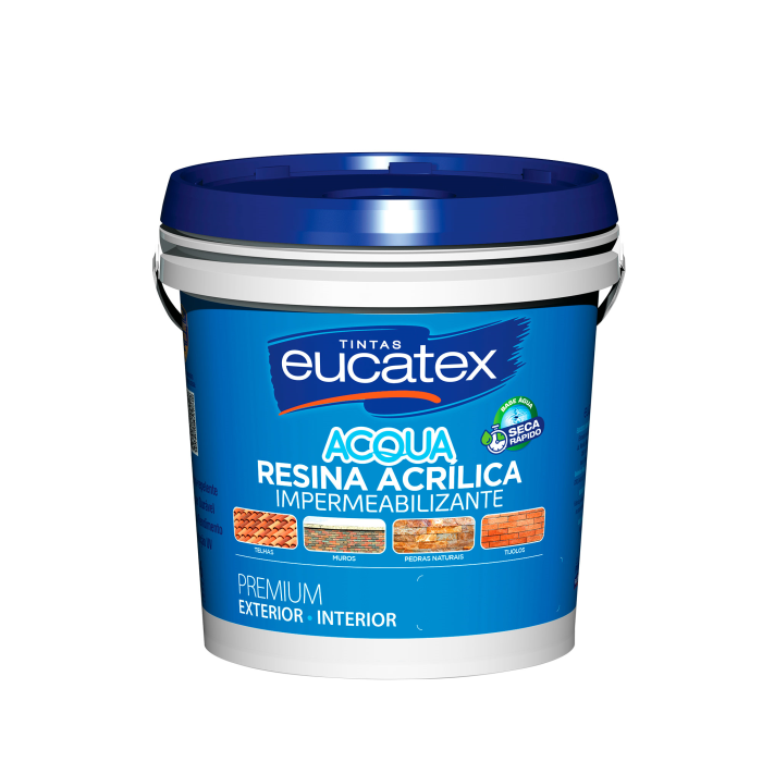 RESINA ACRÍLICA CERÂMICA TELHA BASE ÁGUA PREMIUM PARA TELHAS, TIJOLOS E PISOS - 3.6L - EUCATEX