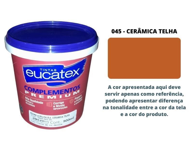 RESINA ACRÍLICA CERÂMICA TELHA BASE ÁGUA PREMIUM PARA TELHAS, TIJOLOS E PISOS - 900ML - EUCATEX