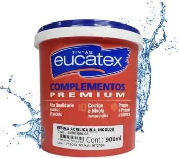 RESINA ACRÍLICA INCOLOR BASE ÁGUA PREMIUM PARA TELHAS, TIJOLOS E PISOS - 900ML - EUCATEX