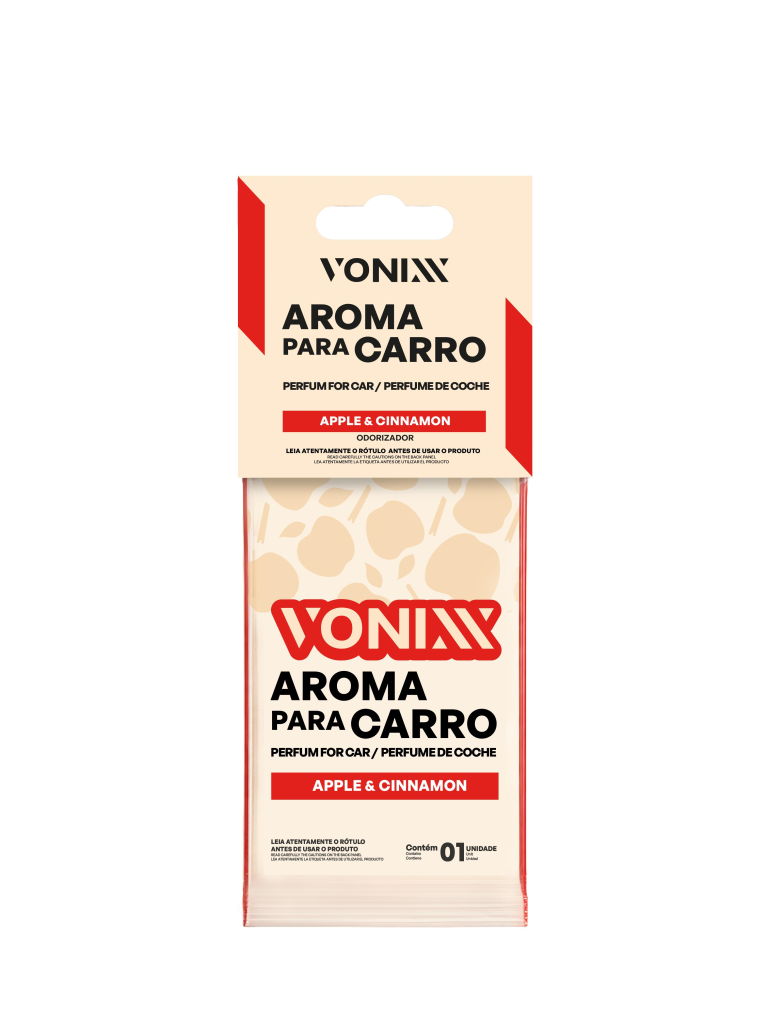 AROMATIZANTE APPLE AND CINNAMON PAPEL PERFUMADO - UNIDADE - VONIXX