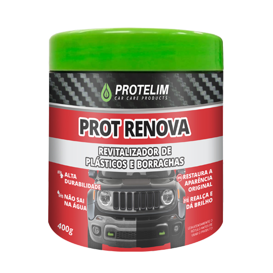PROT RENOVA REVITALIZADOR DE PLÁSTICOS E BORRACHAS - 400GR - PROTELIM
