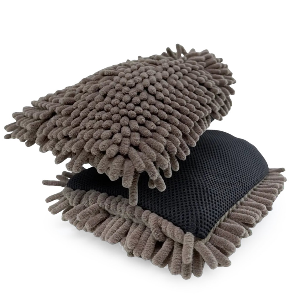 LUVA DE MICROFIBRA PARA LAVAGEM CHENILE TENTÁCULOS / INSETO CORES VARIADAS - UNIDADE