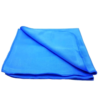 PANO DE MICROFIBRA PARA VIDRO 40X40 AZUL 240GSM COM COSTURA - UNIDADE