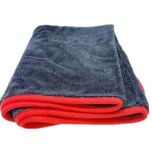 TOALHA DE SECAGEM CINZA COM BORDA VERMELHA 60X90 600GSM - UNIDADE