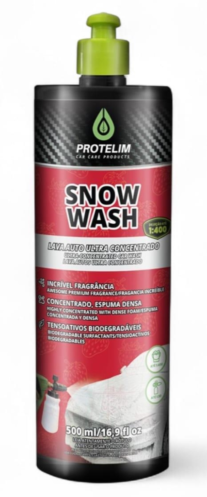 SHAMPOO SNOW WASH LAVA AUTO SUPER CONCENTRADO NEUTRO 1:400 - 1.5L - PROTELIM