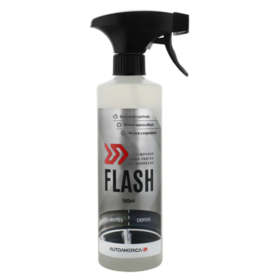 FLASH LIMPADOR PARA PNEUS E BORRACHAS - 500ML - AUTOAMERICA