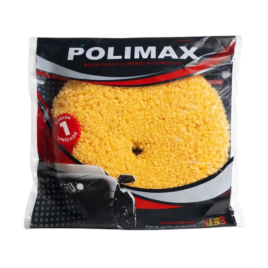 BOINA DUPLA FACE MACIA LÃ AMARELA - 8" - POLIMAX