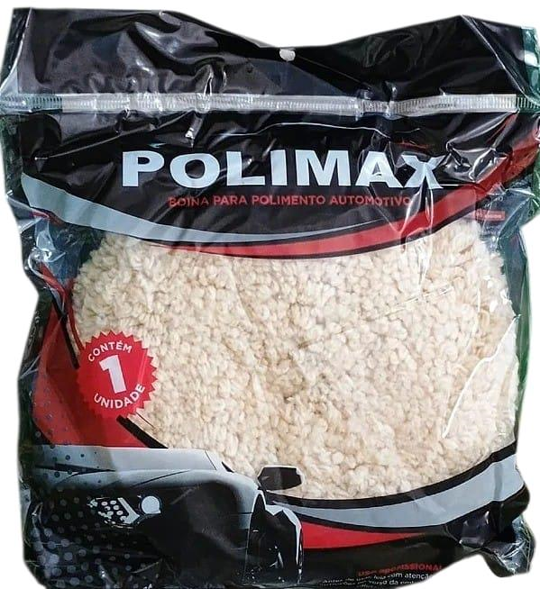BOINA DUPLA FACE AGRESSIVA LÃ BRANCA - 8" - POLIMAX