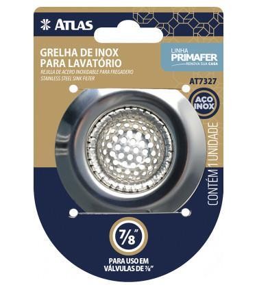 GRELHA DE AÇO INOX PARA LAVATÓRIO 5,5 CM 7/8" AT7327 - PRIMAFER - ATLAS