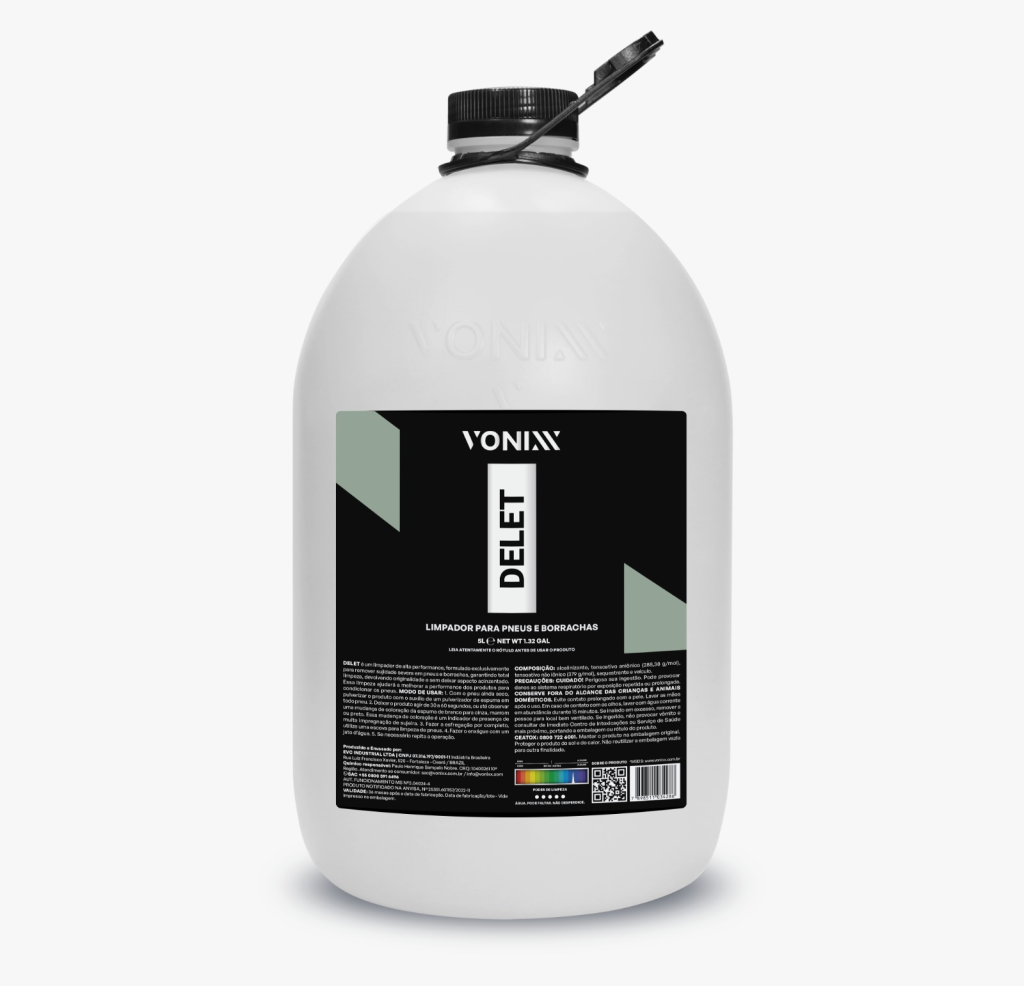 DELET LIMPADOR PARA PNEUS E BORRACHAS - 5L - VONIXX