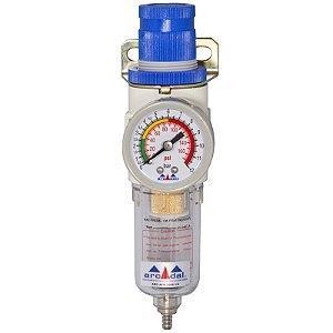 FILTRO E REGULADOR DE AR 1 SAÍDA 1/4 - AFR-2000G - ARCOM