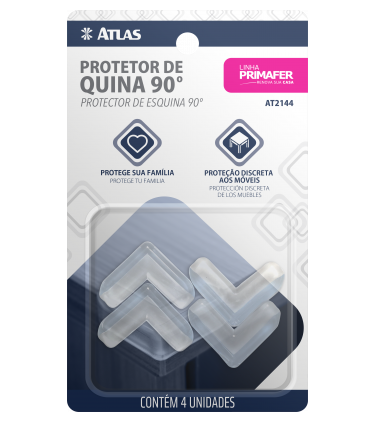 PROTETOR DE QUINA REFORÇADO 90º  4 PEÇAS AT2144 - PRIMAFER - ATLAS
