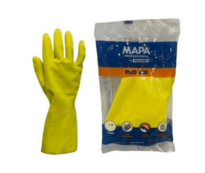 LUVA DE LÁTEX NATURAL PRO 280 AMARELA MAPA - 8-G - MUCAMBO