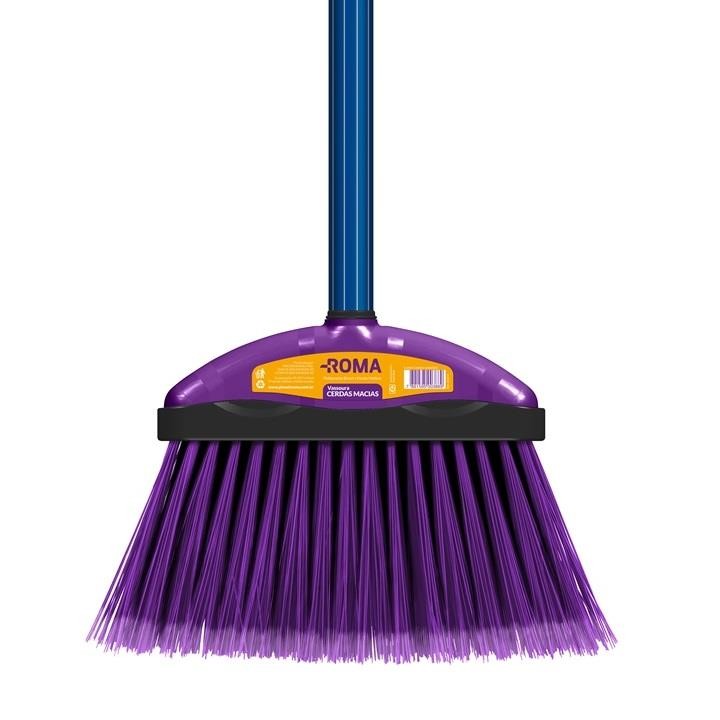 VASSOURA POLIPORPILENO USO INTERNO 30 CM COM CABO - 6020 9 - ROMA