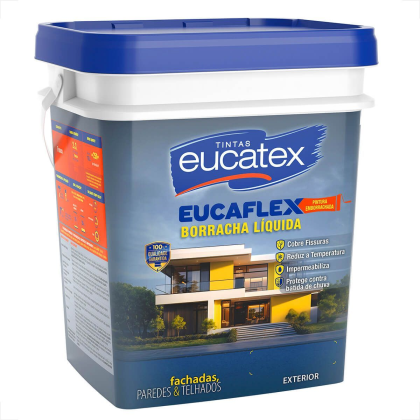 EUCAFLEX BORRACHA LÍQUIDA BRANCO PAREDES E TELHADOS - 20KG - EUCATEX
