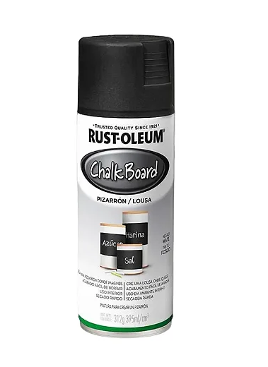 SPRAY QUADRO NEGRO LOUSA PRETO FOSCO CHALK BOARD - 395ML - RUST-OLEUM
