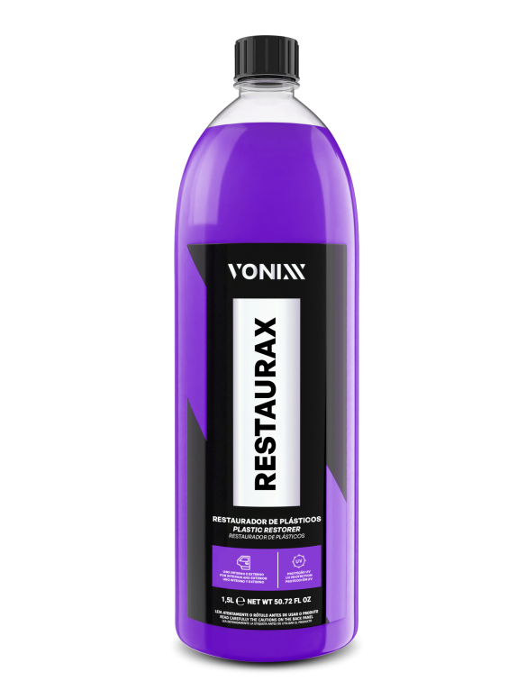 RESTAURAX RESTAURADOR (REVITALIZADOR) DE PLÁSTICOS, VINIL E BORRACHA - 1.5L - VONIXX