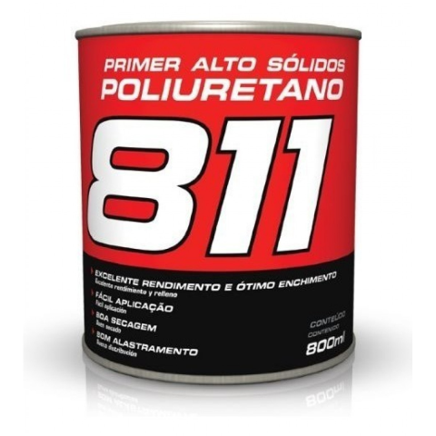 PRIMER PU CINZA 8:1 - 811 - 800ML - MAXI RUBBER