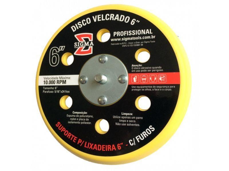 SUPORTE BASE PARA LIXADEIRA COM FURO - 6" - SIGMA TOOLS