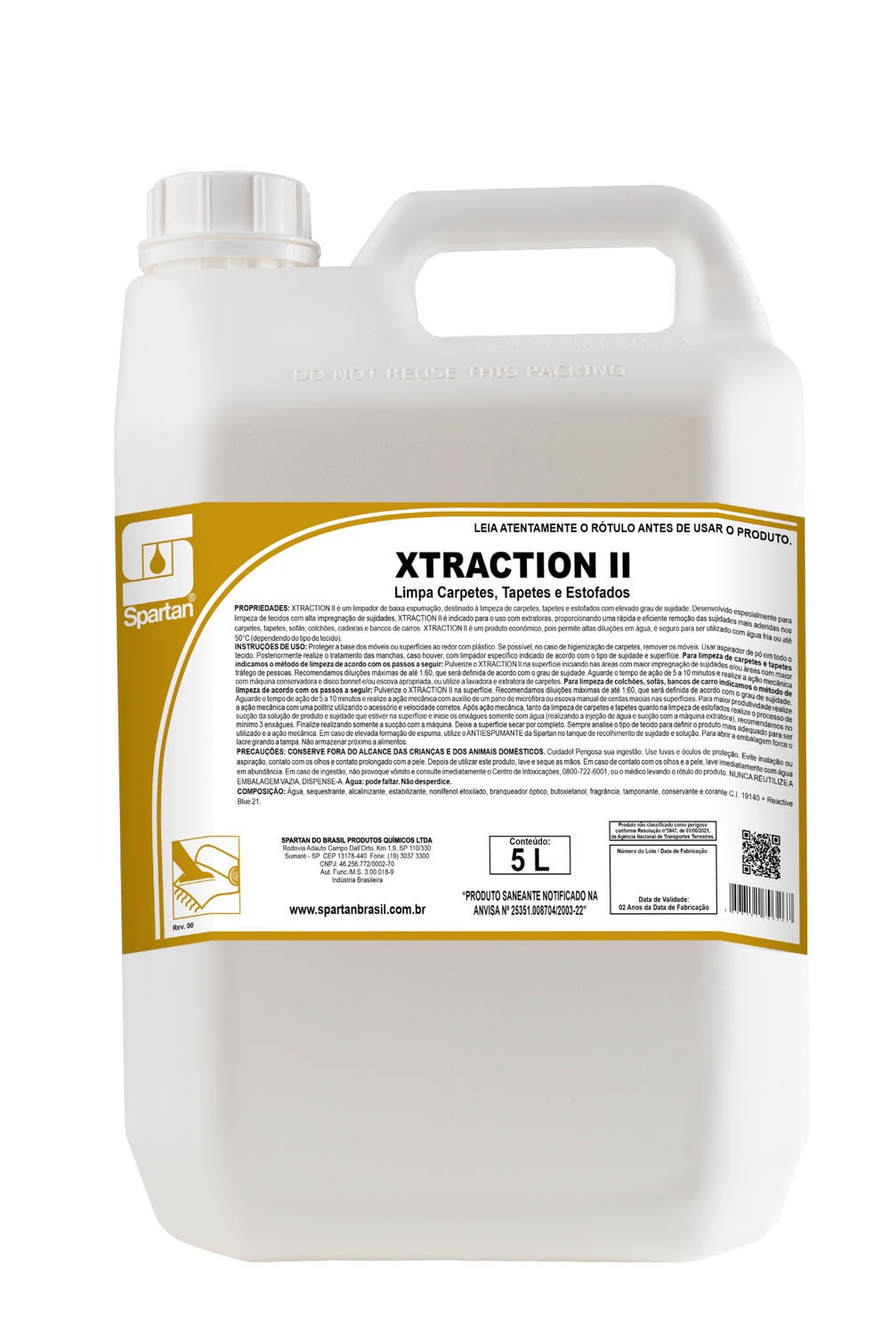 XTRACTION II LIMPA CARPETES E TAPETES - 5L - SPARTAN