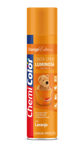 SPRAY LARANJA LUMINOSA CHEMICOLOR - 400ML - BASTON