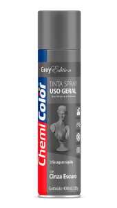 SPRAY CINZA ESCURO CHEMICOLOR - 400ML - BASTON