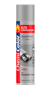 SPRAY ALUMINIO ALTA TEMPERATURA 600 ºC CHEMICOLOR - 350ML - BASTON