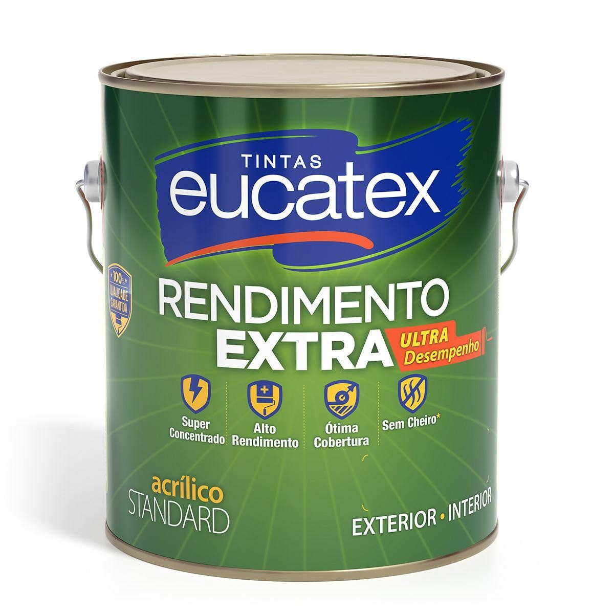 TINTA ACRÍLICA BRANCO FOSCO RENDIMENTO EXTRA STANDARD - 3.6L - EUCATEX