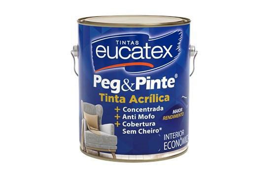 TINTA ACRÍLICA BRANCO FOSCO PEG & PINTE ECONOMICA - 3.6L - EUCATEX