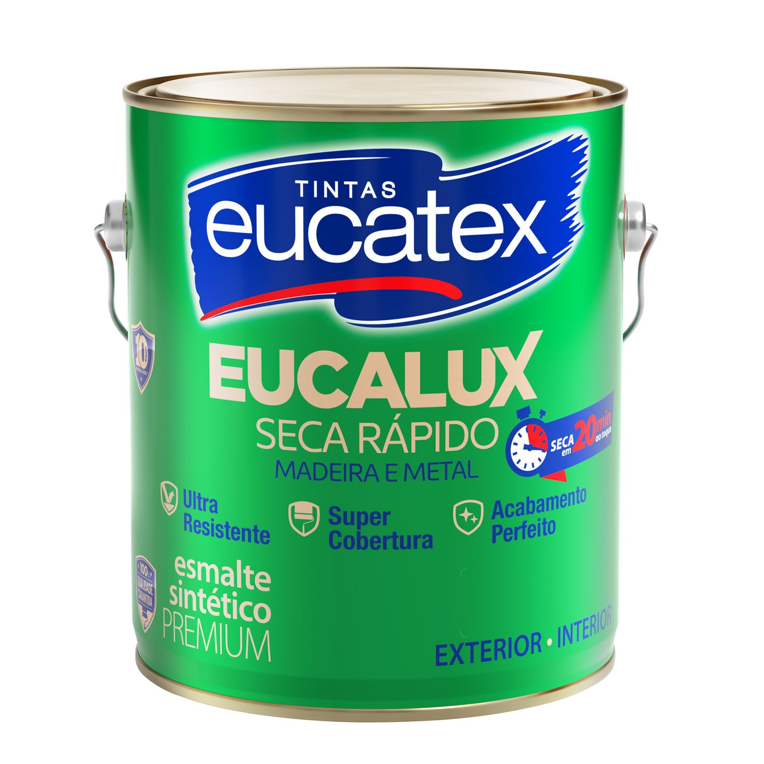 ESMALTE SINTÉTICO BRANCO BRILHANTE SECA RÁPIDO - 3.6L - EUCATEX