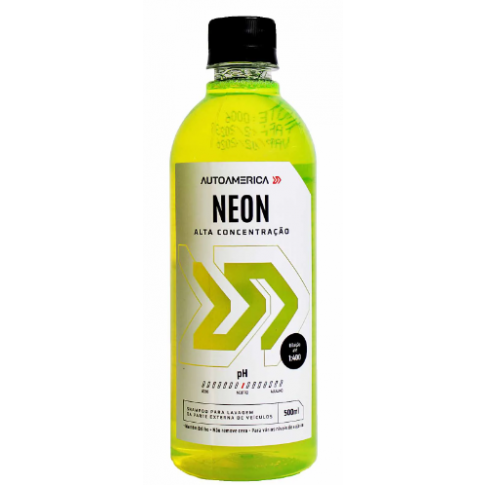 NEON SHAMPOO LAVA AUTOS NEUTRO CONCENTRADO 1:400 - 500ML - AUTOAMERICA