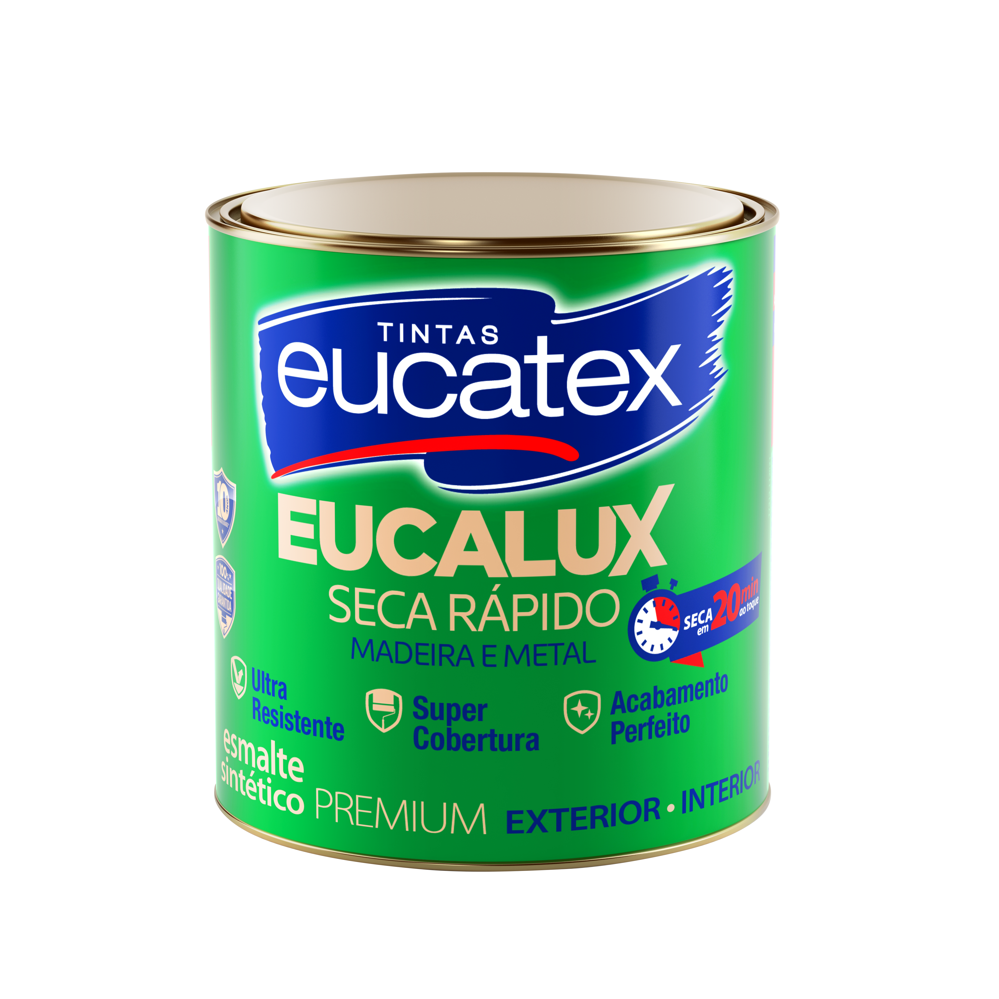 ESMALTE SINTÉTICO AZUL DEL REY BRILHANTE SECA RÁPIDO - 900ML - EUCATEX