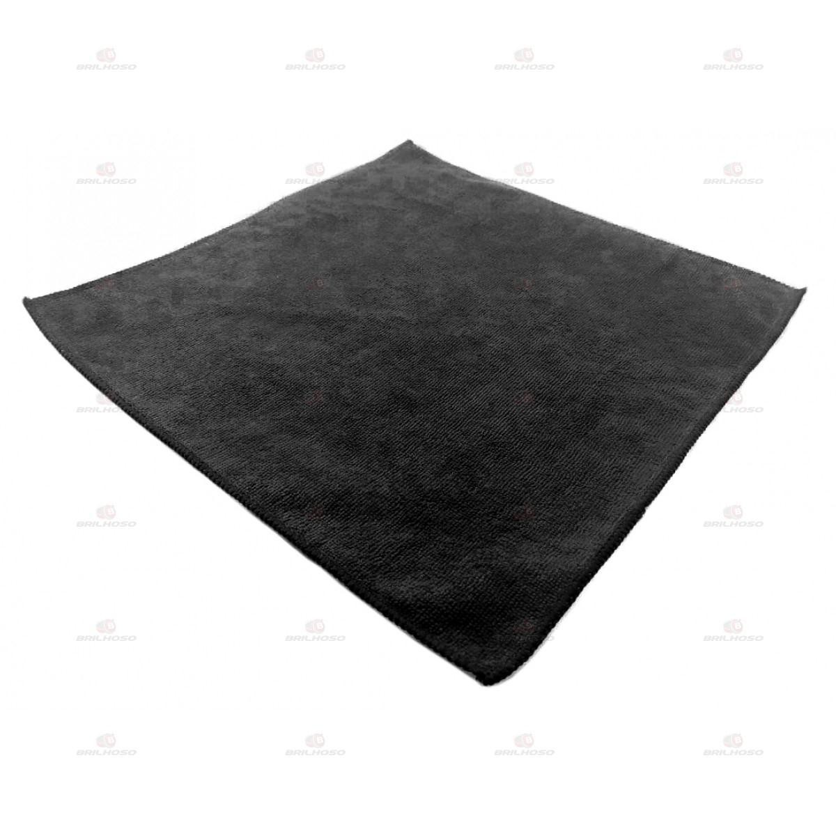TOALHA DE MICROFIBRA 230GSM PRETO - 38CM X 38CM - DETAILER