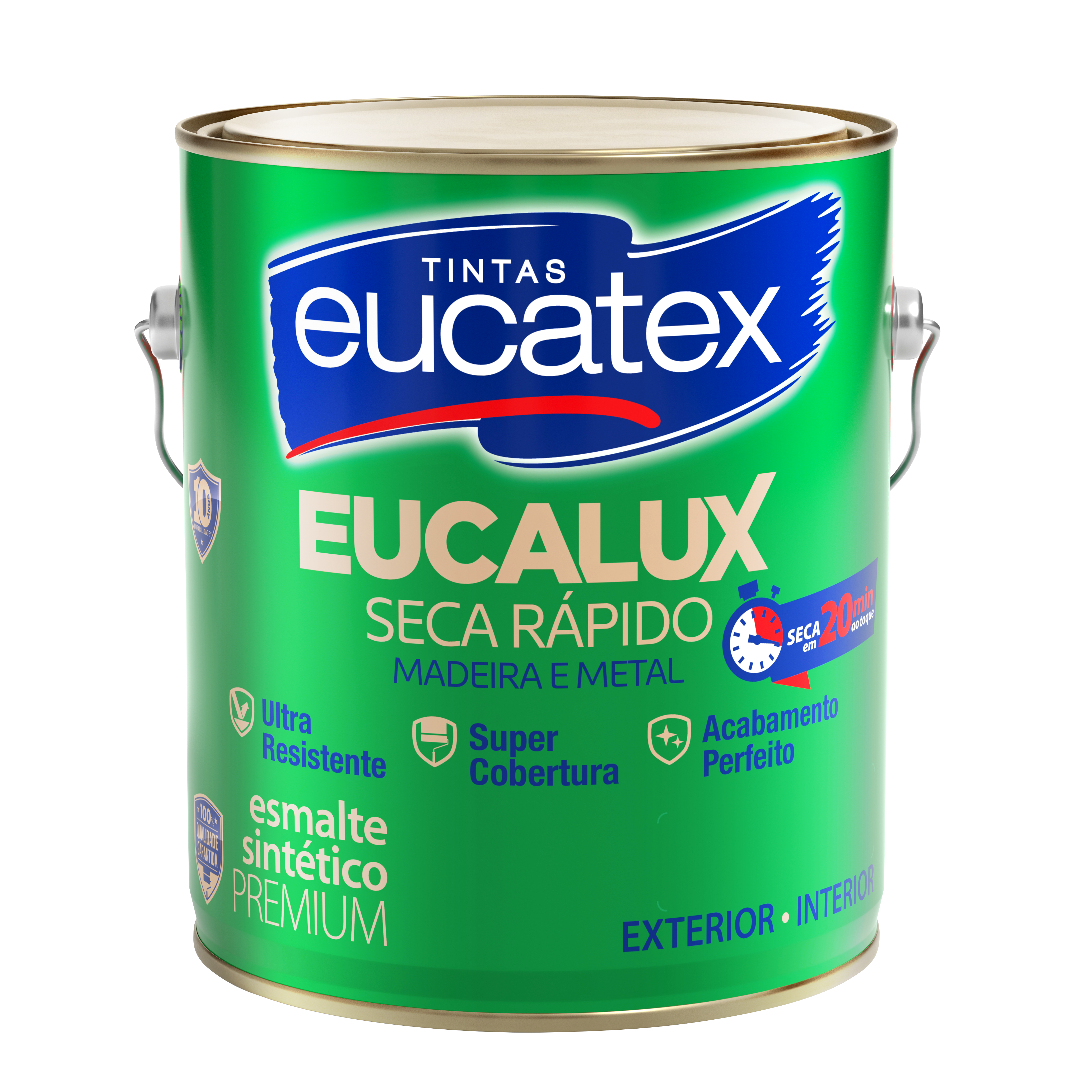 ESMALTE SINTÉTICO TABACO BRILHANTE SECA RÁPIDO - 3.6L - EUCATEX