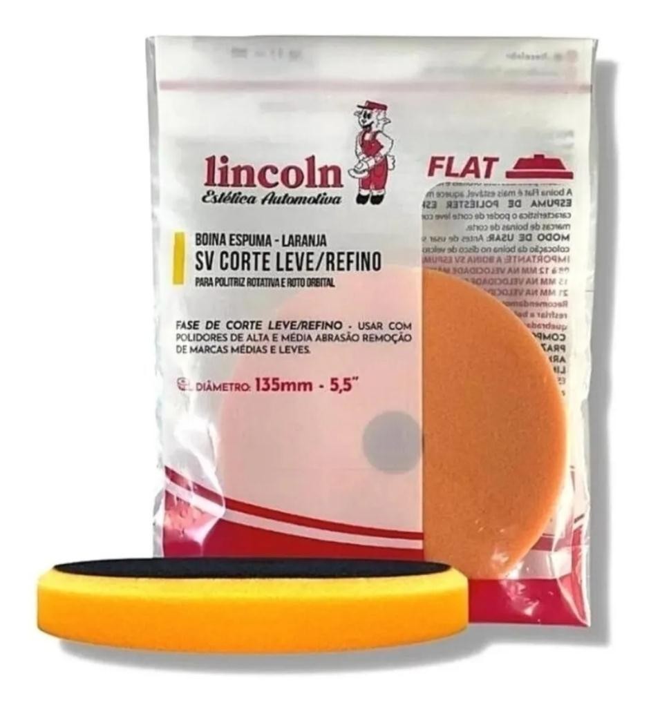 BOINA ESPUMA LARANJA 5,5" FLAT CORTE/REFINO - LINCOLN