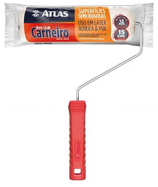 ROLO DE LÃ DE CARNEIRO 15 CM 12 MM - 328/15 - ATLAS