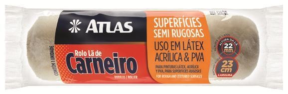 ROLO DE LÃ DE CARNEIRO 23 CM 22 MM - 328/23 - ATLAS