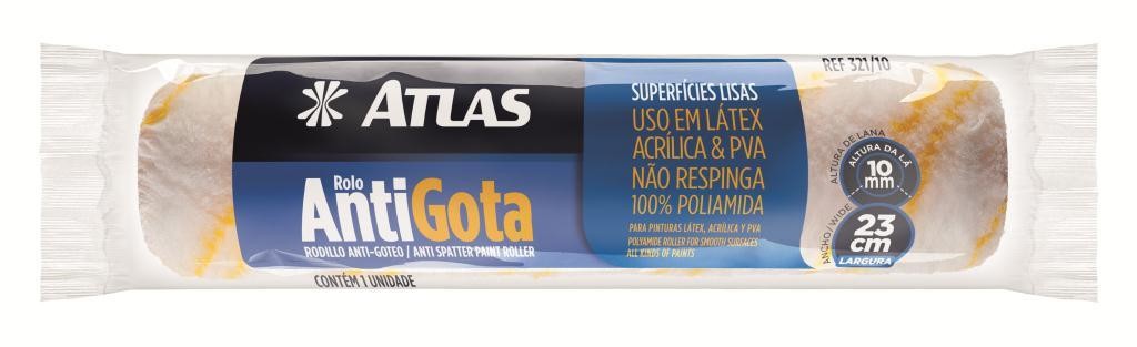 ROLO DE LÃ ANTI GOTA 23 CM 10 MM - 321/10 - ATLAS