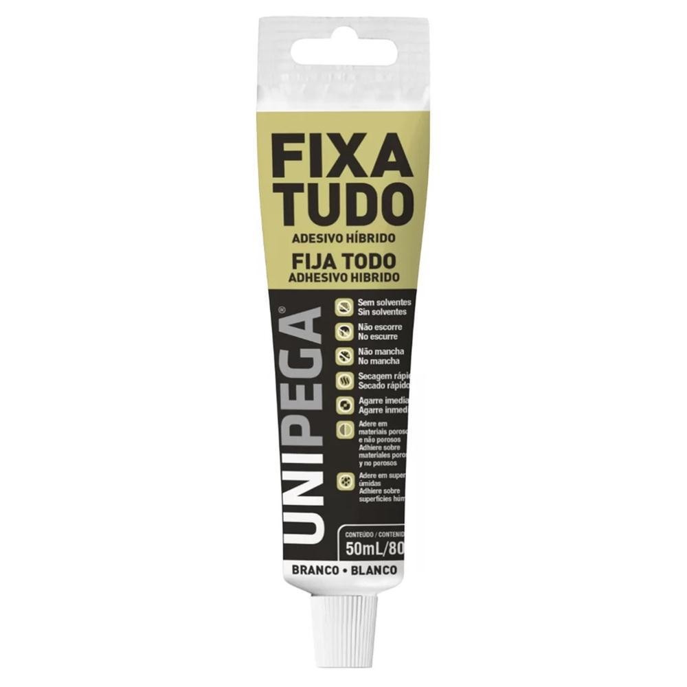 ADESIVO COLA FIXA TUDO HÍBRIDO BRANCO - 50ML - UNIPEGA