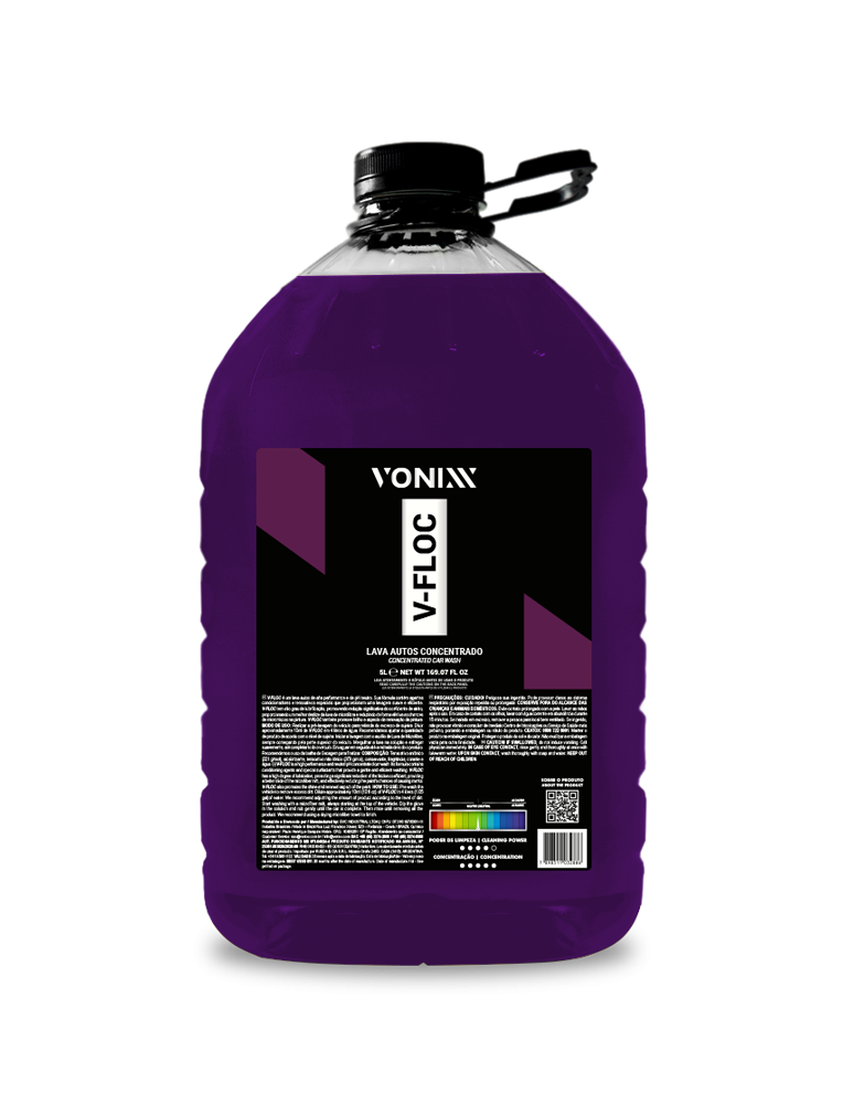 SHAMPOO V-FLOC LAVA AUTOS CONCENTRADO NEUTRO - 5L - VONIXX
