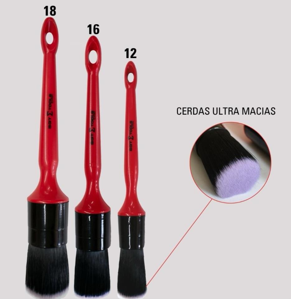 KIT DE PINCÉIS INTERNO MACIO RED & SHINE - 3 PEÇAS - SIGMA TOOLS