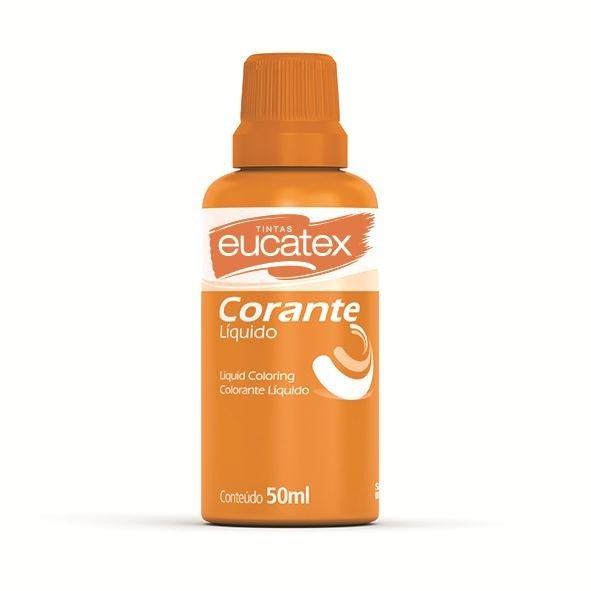 CORANTE (BISNAGA) LARANJA PARA TINTA BASE DE ÁGUA - 50ML - EUCATEX