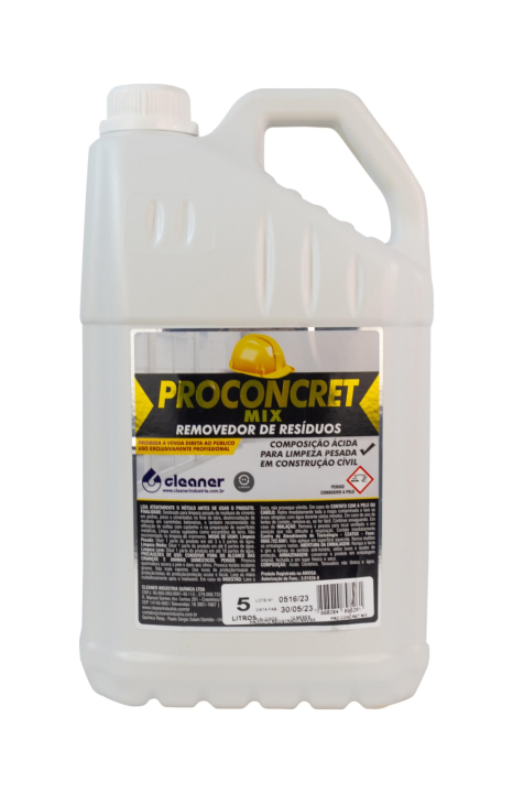 REMOVEDOR DE CIMENTO / CONCRETO CONCENTRADO PRO CONCRET 1:10 - 5 LITROS - CLEANER