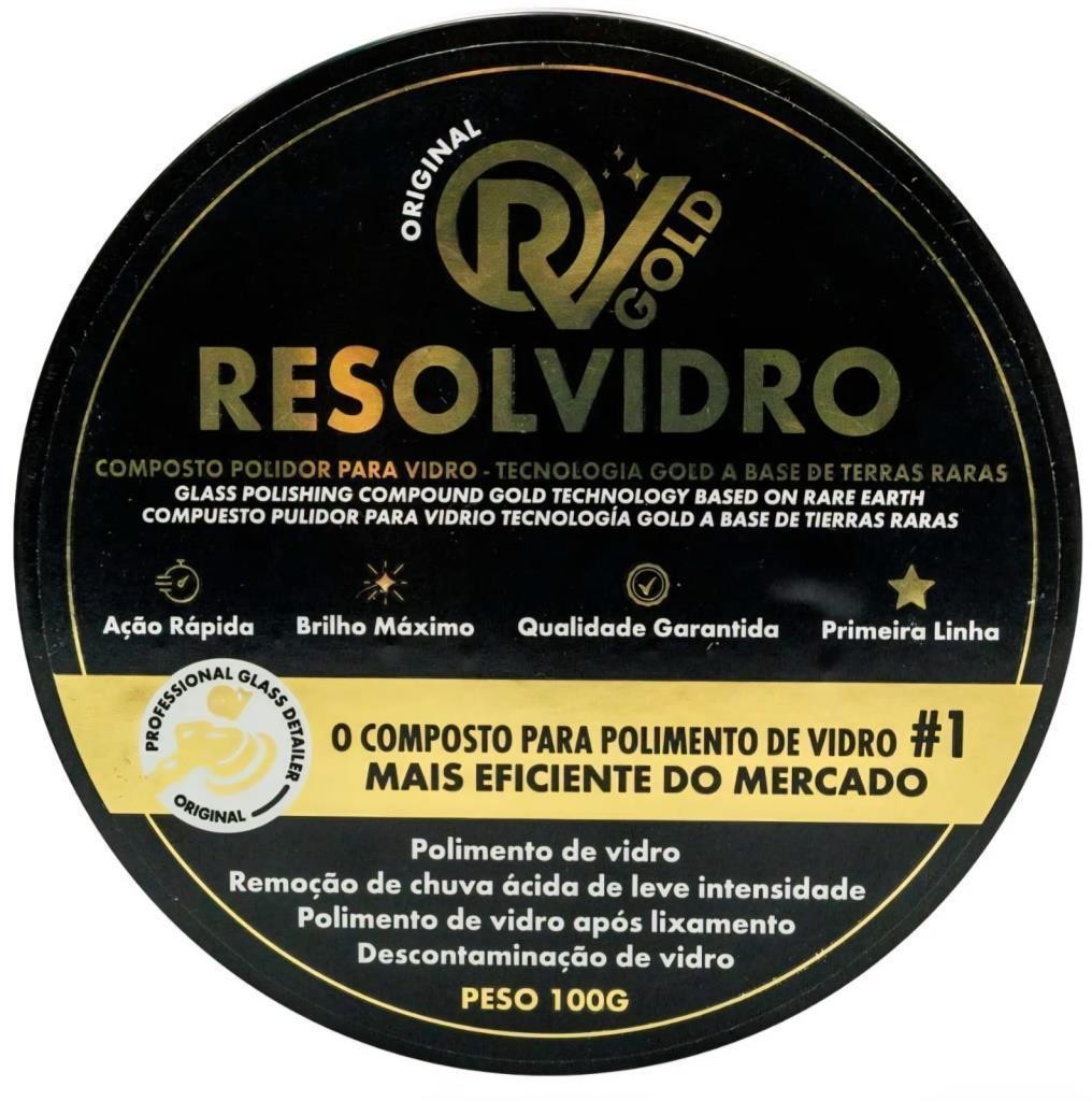 COMPOSTO POLIDOR DE VIDROS GOLD (ÓXIDO DE CÉRIO) EM PÓ RESOLVIDRO - 100G - ARBAX