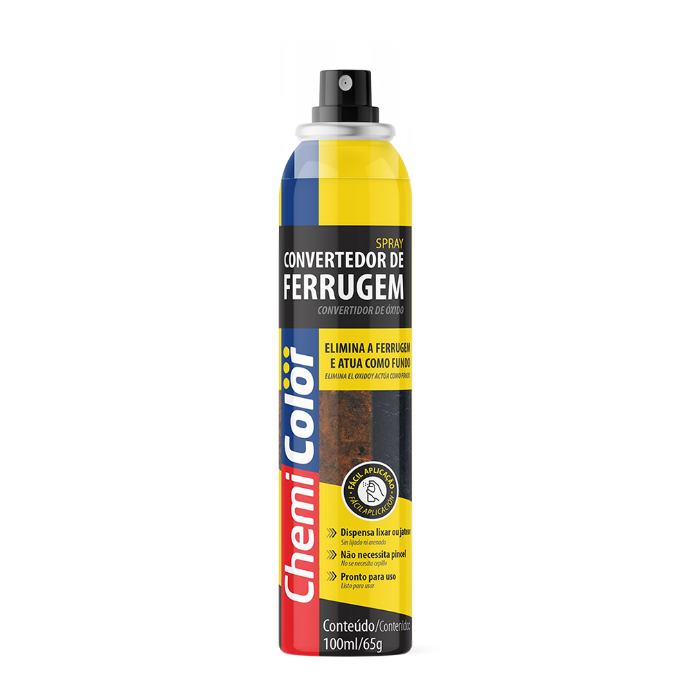 SPRAY CONVERTEDOR DE FERRUGEM CHEMICOLOR - 100ML - BASTON